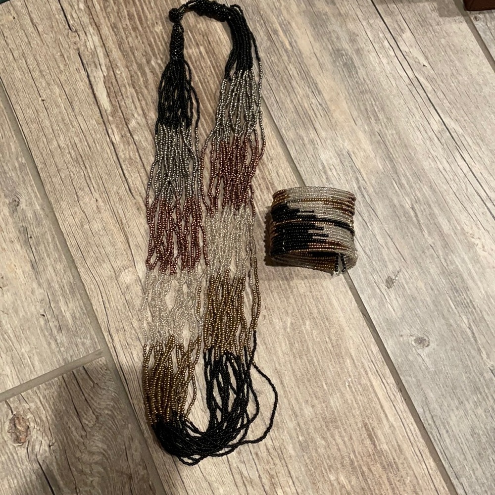 Breaded Necklace and Bracelet